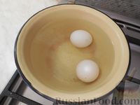 Закусочные бутерброды с  яйцами и солёными огурцами