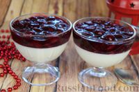 Панна котта с вишнёвым соусом