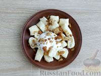 Ленивые вареники со шкварками и брынзой