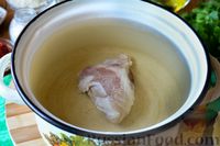 Рассольник по-ленинградски, с говядиной, рисом и томатной пастой