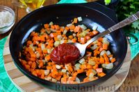 Рассольник по-ленинградски, с говядиной, рисом и томатной пастой