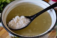 Рассольник по-ленинградски, с говядиной, рисом и томатной пастой